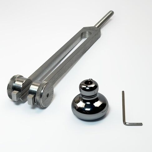 93.96Hz Schumann Tuning Fork with Weighted Boot - Sound Healing and Biofield Harmonization - Sound Therapy Tools, Sound Healing Instruments - Silver in Saudi Arabia