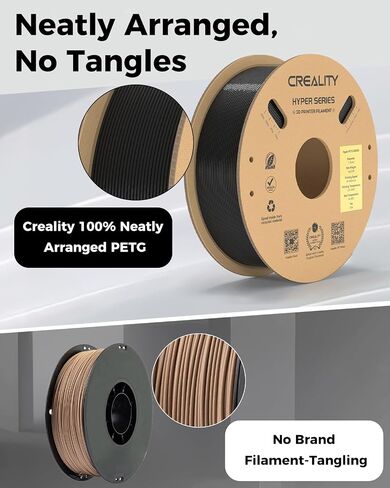 خيوط Creality الرسمية Hyper PETG 1.75 مم، عالية السرعة PETG 30-600 مم/ثانية خيوط طابعة ثلاثية الأبعاد PETG، دقة الأبعاد ± 0.03 مم، تناسب معظم الطابعات ثلاثية الأبعاد، 1 كجم (2.2 رطل) بكرة شفافة in Saudi Arabia