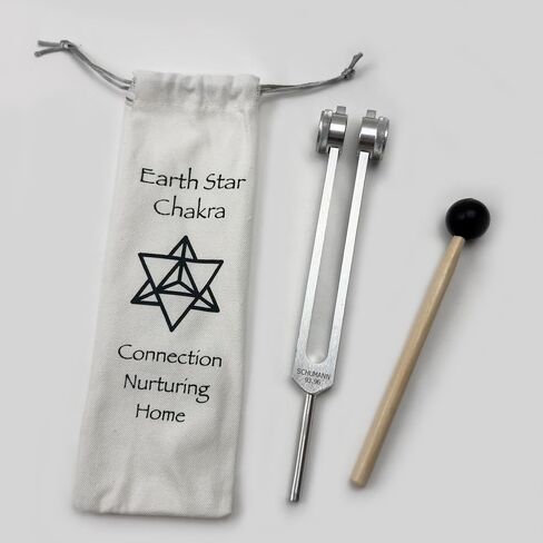 93.96Hz Schumann Tuning Fork with Weighted Boot - Sound Healing and Biofield Harmonization - Sound Therapy Tools, Sound Healing Instruments - Silver in Saudi Arabia