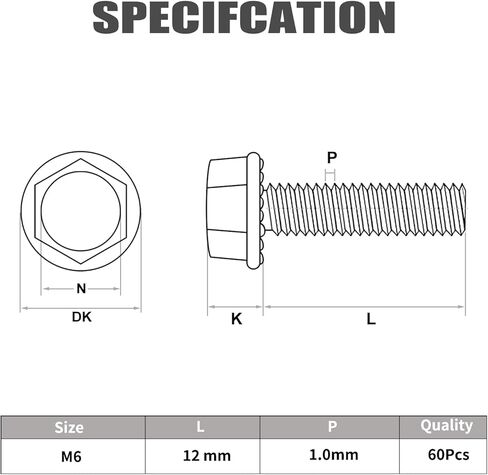 M8-1.25 x 35mm Flanged Hex Head Bolts,External Flange Hex Drive Screws,Class 10.9 Black Zinc Plated,Alloy Steel,Full Coarse Thread,Pump,Fix Car,DIY Project(18Pcs) in Saudi Arabia