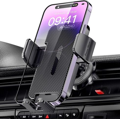 Car Phone Holder Mount [Upgrade Clip Never Fall] Hands Free Cell Phone Holder Car [Thick Cases Friendly] Car Phone Mount Mount Fit for Smartphone, iPhone, Automobile Cradles Universal in Saudi Arabia