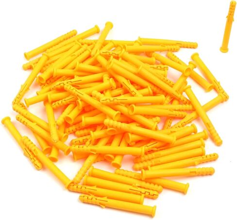 Xiayztan 100 قطعة PP دريوال المراسي البلاستيك توسيع الترباس أنبوب لمشاريع تركيب الجدار M8x40mm مرساة لبرغي M5-M6 in Saudi Arabia