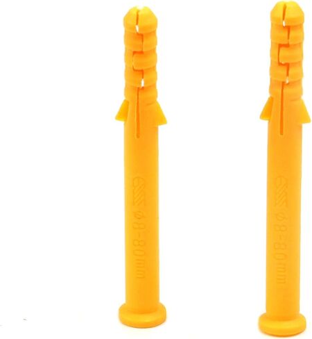 Xiayztan 100 قطعة PP دريوال المراسي البلاستيك توسيع الترباس أنبوب لمشاريع تركيب الجدار M8x40mm مرساة لبرغي M5-M6 in Saudi Arabia