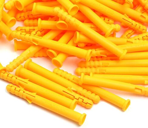 Xiayztan 100 قطعة PP دريوال المراسي البلاستيك توسيع الترباس أنبوب لمشاريع تركيب الجدار M8x40mm مرساة لبرغي M5-M6 in Saudi Arabia