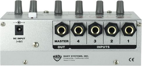 خلاط ميكروفون Nady MM-14FX ذو 4 قنوات مع تأثير صدى متكامل - مدخلات ومخرجات ¼ بوصة - وقت التأخير وعناصر التحكم في العمق in Saudi Arabia