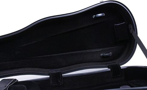 Violin Case 4/4 full size hard case Strong Carbon fiber Anti-Scratch Shaped Flight case Backpackable,Built-in Hygrometer Lightweight Travel violin case (silver) in Saudi Arabia