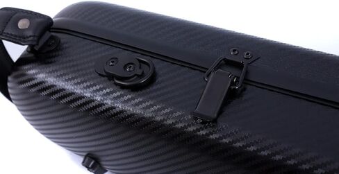 Violin Case 4/4 full size hard case Strong Carbon fiber Anti-Scratch Shaped Flight case Backpackable,Built-in Hygrometer Lightweight Travel violin case (silver) in Saudi Arabia