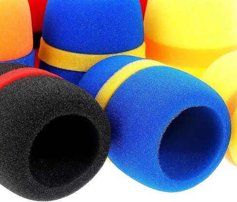 10 Pack Colorful Foam Mic Cover Handheld Microphone Windscreen for Mic Noise Reduction, Sponge Foam Cover in Saudi Arabia