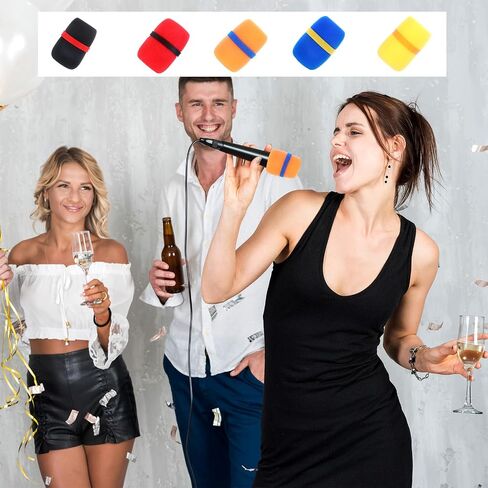 10 Pack Colorful Foam Mic Cover Handheld Microphone Windscreen for Mic Noise Reduction, Sponge Foam Cover in Saudi Arabia
