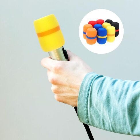 10 Pack Colorful Foam Mic Cover Handheld Microphone Windscreen for Mic Noise Reduction, Sponge Foam Cover in Saudi Arabia