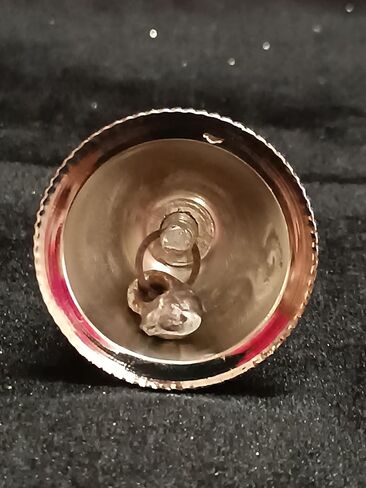 Indian Consigners Tiny Hand Bell Silver Crome Call Bells 3 Inches Nickle Altar Pendulam (OM) in Saudi Arabia