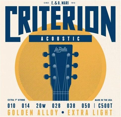 La Bella C500S Criterion Golden Alloy – Light Acoustic Guitar String in Kuwait