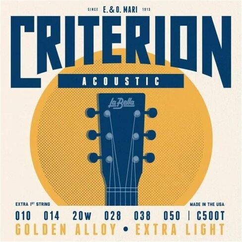 La Bella C500S Criterion Golden Alloy – Light Acoustic Guitar String in Kuwait