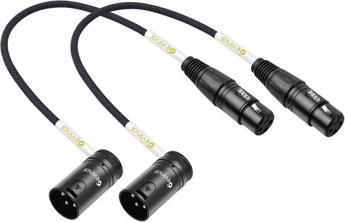Devinal 360 Degree Rotatable Right Angle XLR Cable, Adjustable-Angle Low-Profile Male XLR to Straight Female XLR Microphone Mic Cable Cord Adapter for Sound Devices Mixer Recorder 1 FT 2 pcs in Saudi Arabia