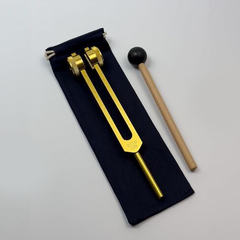 128 Hz OTTO Tuning Fork for Healing with Drawstring Pouch - OSTEOPHONIC application for Sound Healing and Biofield Therapy - Gold in Saudi Arabia