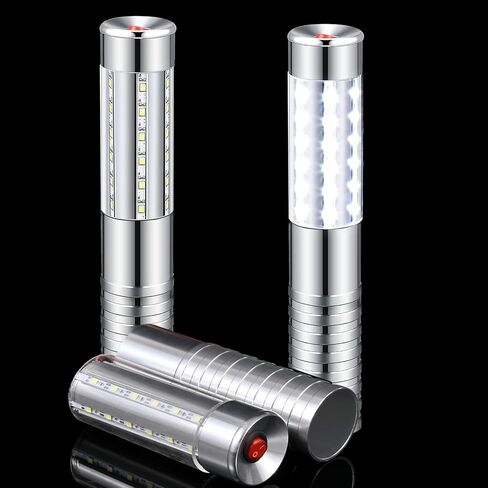 2 PCS LED Strobe Baton Lights Bottle Service Rechargeable Light, Reusable Handheld Champagne Bottle Light Topper for Party Nightclub Bar Wedding Concert Festival Activity (Silver, 2 Pack) in Saudi Arabia