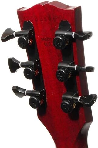 مجموعة ترقية موالفات الجيتار Hipshot Grip-Lock 10 مم لـ 3+3 أغطية الرأس، 6 أوتاد ضبط الجيتار، أسود، حزمة مع قطعة قماش تلميع Lumintrail in Kuwait