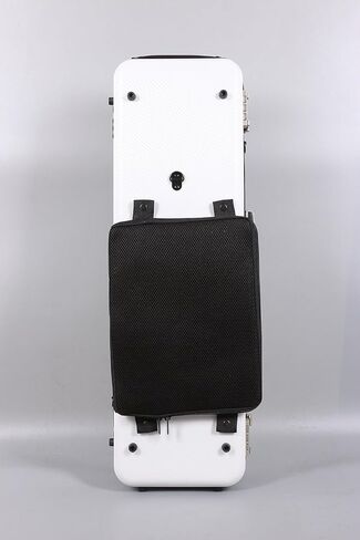 حافظة كمان بالحجم الكامل 4/4 من ألياف الكربون مستطيلة بقفل برمز صندوق كمان خفيف الوزن ملون مع حقيبة كمان بحزام قوي (أسود)، حافظة - 39 MN in Kuwait