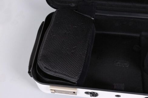 حافظة كمان بالحجم الكامل 4/4 من ألياف الكربون مستطيلة بقفل برمز صندوق كمان خفيف الوزن ملون مع حقيبة كمان بحزام قوي (أسود)، حافظة - 39 MN in Kuwait