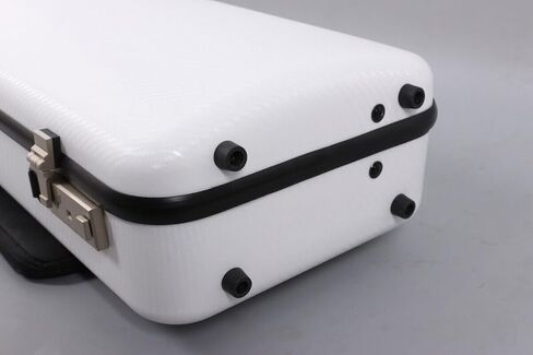 حافظة كمان بالحجم الكامل 4/4 من ألياف الكربون مستطيلة بقفل برمز صندوق كمان خفيف الوزن ملون مع حقيبة كمان بحزام قوي (أسود)، حافظة - 39 MN in Kuwait