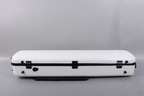 حافظة كمان بالحجم الكامل 4/4 من ألياف الكربون مستطيلة بقفل برمز صندوق كمان خفيف الوزن ملون مع حقيبة كمان بحزام قوي (أسود)، حافظة - 39 MN in Kuwait