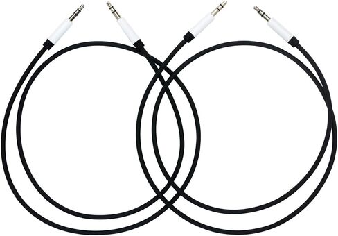 كابلات الصوت MyVolts Candycords Silver Range، حزمة من قطعتين، مقبس صغير مستقيم إلى مقبس صغير مستقيم، أطواق رفيعة، 70 سم، أرجواني جيلي بين in Saudi Arabia