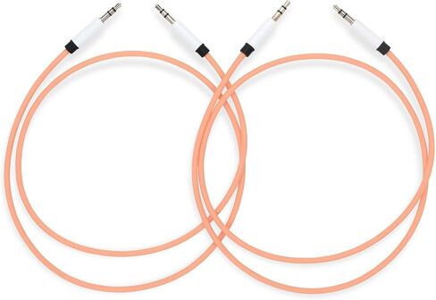 كابلات الصوت MyVolts Candycords Silver Range، حزمة من قطعتين، مقبس صغير مستقيم إلى مقبس صغير مستقيم، أطواق رفيعة، 70 سم، أرجواني جيلي بين in Saudi Arabia