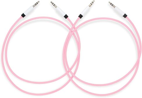 كابلات الصوت MyVolts Candycords Silver Range، حزمة من قطعتين، مقبس صغير مستقيم إلى مقبس صغير مستقيم، أطواق رفيعة، 70 سم، أرجواني جيلي بين in Saudi Arabia