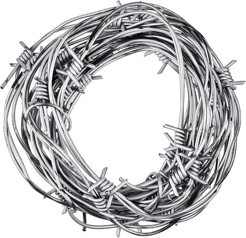 Taiyin Fake Rusted Barbed Wire Decoration Halloween Plastic Barb Wire Decoration Prop Western Decor Rusty Western Party Decorations Cowboy Decor for Cowboy Western Party Decor (Rust Red,8) in Saudi Arabia