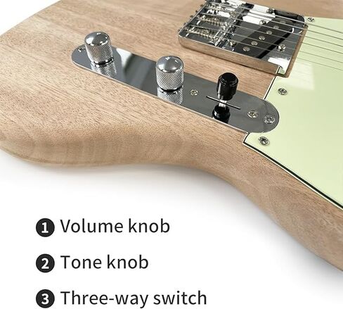 Ja DIY Electric Guitar Kit,Mahogany Body and Maplp Neck,Maplp Fretboard,Unfinished Uncut DIY Guitar Kit,Guitar Kits Build Your Own,Electric Guitars for Adults. in Saudi Arabia