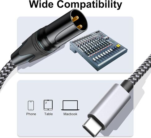 XLR to USB C Cable 4ft - USB C to XLR Male Output Cable for Mixer Console, Speaker in Saudi Arabia