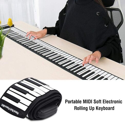 Rolling Piano, Portable 88 Keys Electronic Keyboard Hand Rolling Piano Built-in Rechargeable Battery in Saudi Arabia