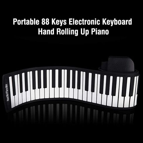 Rolling Piano, Portable 88 Keys Electronic Keyboard Hand Rolling Piano Built-in Rechargeable Battery in Saudi Arabia