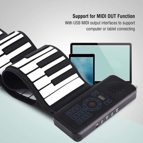 Rolling Piano, Portable 88 Keys Electronic Keyboard Hand Rolling Piano Built-in Rechargeable Battery in Saudi Arabia