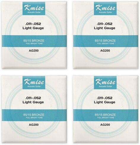 4 مجموعات Kmise الصوتية وتر غيتار الفوسفور البرونزية مقياس الضوء 0.011-0.052 بوصة AG200 in Kuwait