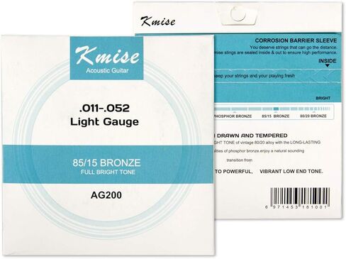 4 مجموعات Kmise الصوتية وتر غيتار الفوسفور البرونزية مقياس الضوء 0.011-0.052 بوصة AG200 in Kuwait