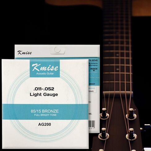 4 مجموعات Kmise الصوتية وتر غيتار الفوسفور البرونزية مقياس الضوء 0.011-0.052 بوصة AG200 in Kuwait