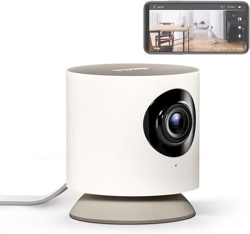 Hoop Wireless HD Indoor PTZ Security Camera, Night Vision, Motion and Sound Detection, Two-Way Audio, 2.4/5.0GHz, Smartphone App, (10 sec Edit) Cloud Storage Service..(Mini Grey in Saudi Arabia