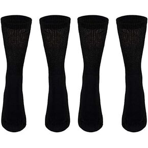 NuVein Diabetic Socks Sensitive Foot Comfort Loose Knit, Black, Medium in Kuwait