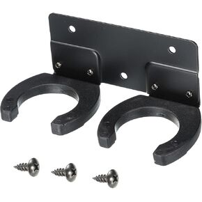 PATIKIL Microphone Holders Double Wall Mounted Mic Holder Microphone Hook Stands Brackets for Home Office Black