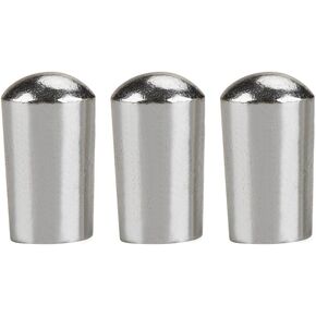 Guitar Toggle Switch Tip, Pack of 3 Copper Guitar 3 Way LP Toggle Switch Knob Tips Pickup Selector Switch Knobs for LP EPI Electric Guitar Accessory (3.5mm-Silver+Black+Gold)