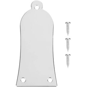 Rod Cover, 3 Holes Iron Electric Guitar Rod Cover Plate with Screws (Silver)