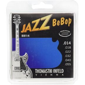 Dr Thomastik BB114 Jazz Guitar Strings: Jazz Bebop Series 6 String Set - Pure Nickel Round Wounds E, B, G, D, A, E Set