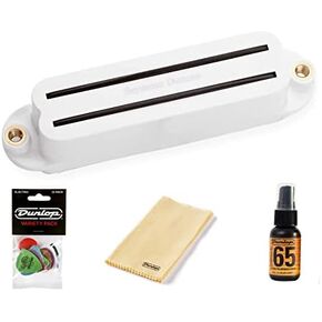 Seymour Duncan SHR-1B Hot Rails Strat Bridge Pickup - Bundled with Dunlop Pick Pack, Platinum 65 Cleaner-Polish, and Polish Cloth (Black)