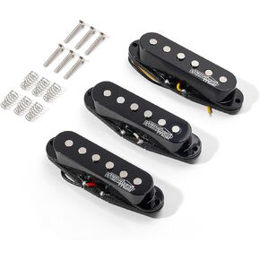Wilkinson M Series WOVS Ceramic Single Coil Pickups SSS Set for ST Stratocaster style electric guitar(WOVS Black)