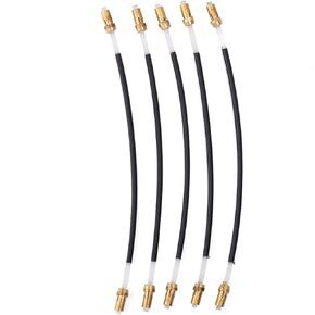 5Pcs Violin Tailpiece Tail Gut, 3/4 4/4 Violin Tailgut Tailpiece Gut Cord Nylon Tailgut with Brass Screw Connector Replacements for 4/4 & 3/4 Size Violins