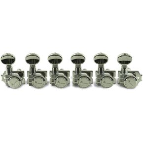Kluson Revolution H-Mount 6L Non-Collared Tuners, Staggered Posts, CHROME