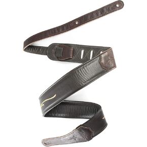 Taylor Embroidered Leather 2.5-inch Guitar Strap - Chocolate Brown