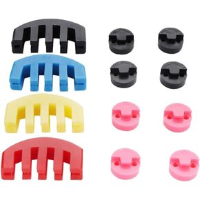 12 Pack Rubber Violin Practice Mute Set for Violin and Small Viola (8 Pack Round Tourte Style Mute and 4 Pack Claw Style Mute)