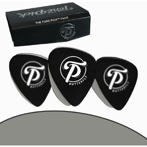 The Butterfly Tone Picks will Enhance your Guitar Tone. Expand the Tonality & Dynamic Range On Any Acoustic or Electric Guitar | 3 Pack Guitar Pick.